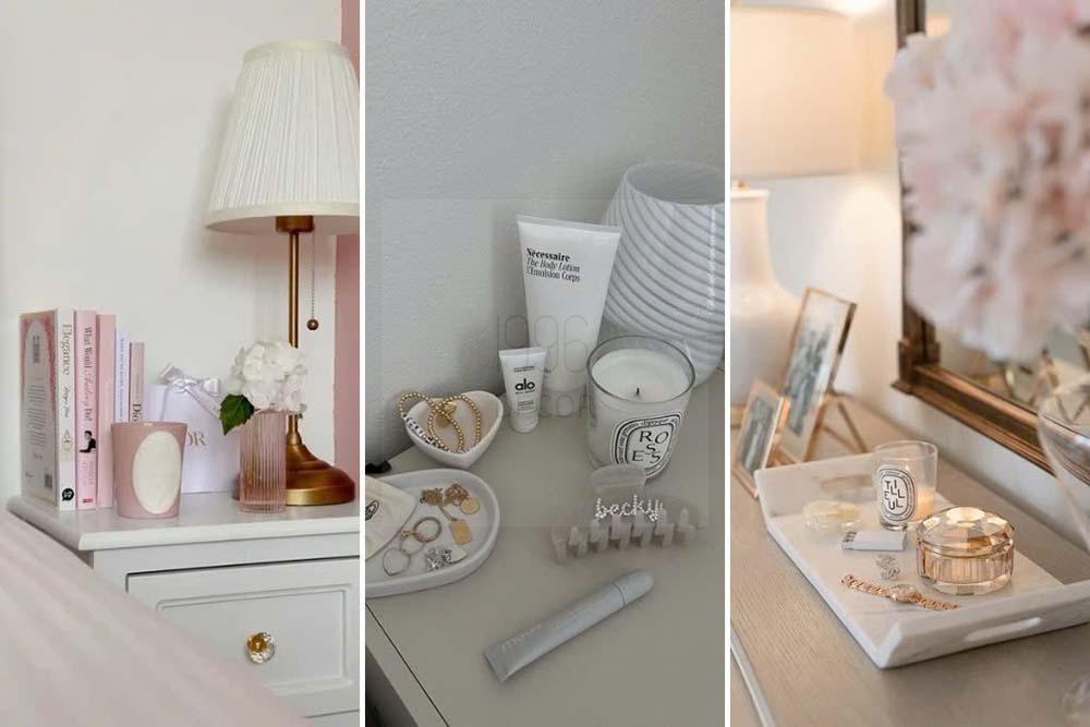Cách trang trí tab đầu giường đẹp như khách sạn