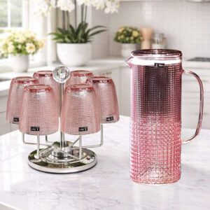 Set 6 cốc thủy tinh pha lê IRRIS 08T 340ml và bình nước IRRIS DE 1,5L