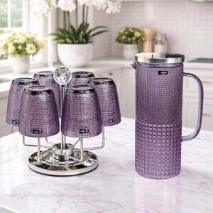 Set 6 cốc thủy tinh pha lê IRRIS 08T 340ml và bình nước IRRIS DE 1,5L