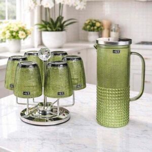 Set 6 cốc thủy tinh pha lê IRRIS 08T 340ml và bình nước IRRIS DE 1,5L