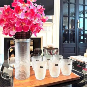 Set 6 cốc thủy tinh pha lê IRRIS 08T 340ml và bình nước IRRIS DE 1,5L