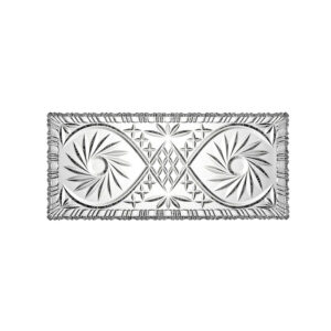 Khay pha lê Bohemia chữ nhật 40 x 17cm