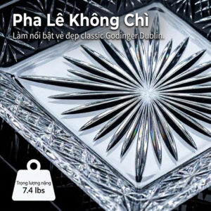 Khay pha lê chữ nhật 3 tầng Goldinger Dublin