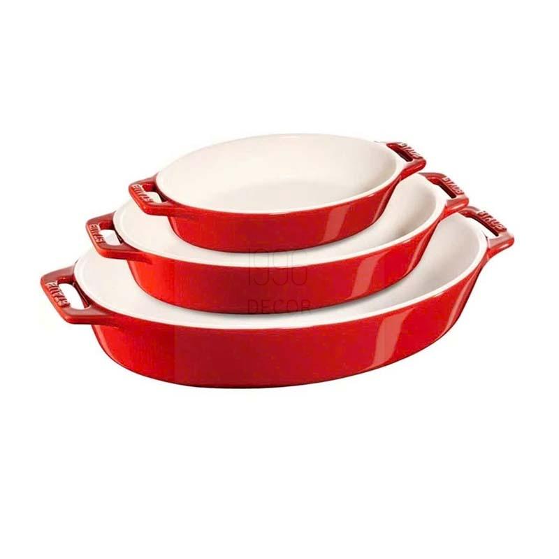 set-3-khay-gom-oval-bo-lo-staub (1) Set 3 khay gốm oval bỏ lò Staub