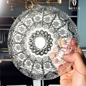 Set 7 đĩa thủy tinh họa tiết mài handmade Irris DE