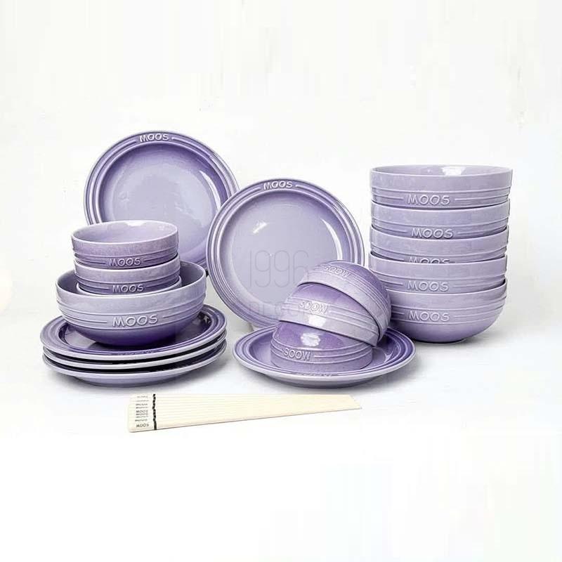 set-bat-com-bat-pho-dia-su-moos-don-sac (1) Set 6 bát cơm, 6 bát phở, 6 đĩa sứ Moos đơn sắc