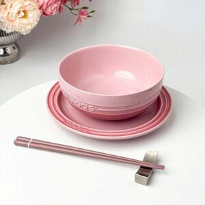 Set 6 bát cơm, 6 bát phở, 6 đĩa sứ Moos đơn sắc