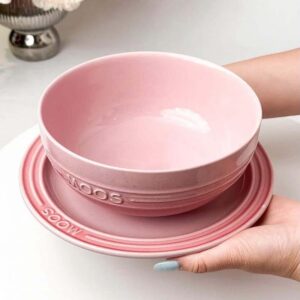 Set 6 bát cơm, 6 bát phở, 6 đĩa sứ Moos đơn sắc