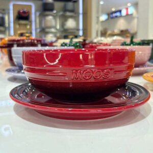 Set 6 bát cơm, 6 bát phở, 6 đĩa sứ Moos đơn sắc