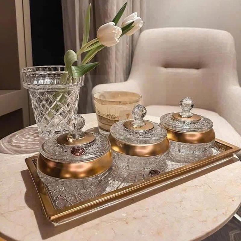 set-khay-tho-pha-le-mai-ma-vang-bohemia (4) Sét khay thố pha lê mài mạ vàng Bohemia