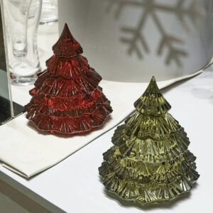 Thố pha lê hình cây thông Noel Tree Bohemia
