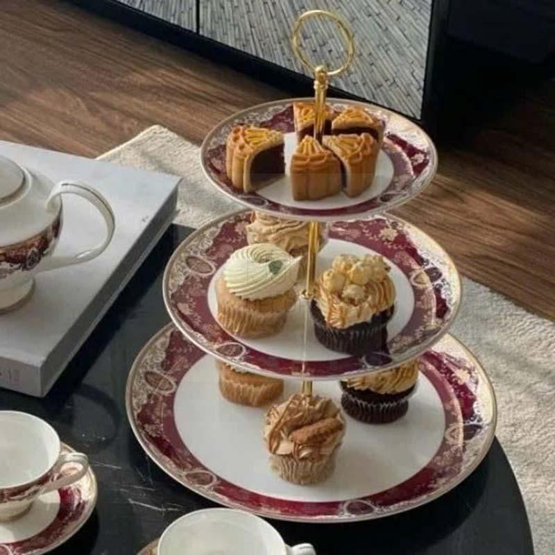 bo-am-chen-tra-va-ke-banh-su-xuong-imperial-do (11) Bộ ấm chén trà và kệ bánh sứ xương Imperial đỏ