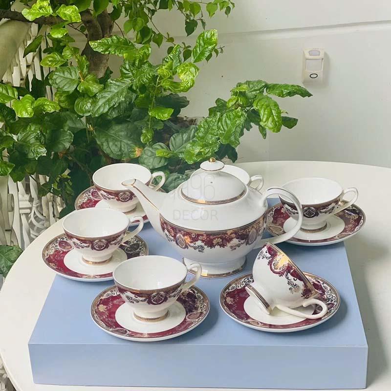 bo-am-chen-tra-va-ke-banh-su-xuong-imperial-do (2) Bộ ấm chén trà và kệ bánh sứ xương Imperial đỏ