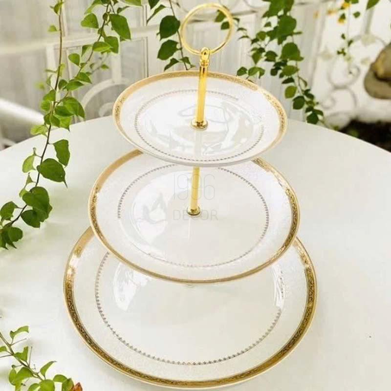 bo-am-chen-tra-va-ke-banh-su-xuong-imperial-vien-vang (7) Bộ ấm chén trà và kệ bánh sứ xương Imperial viền vàng