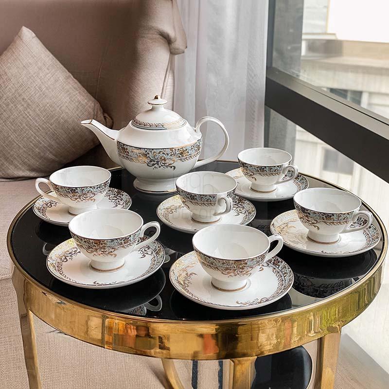 bo-am-chen-tra-va-ke-banh-su-xuong-imperial-xanh-ngoc (3) Bộ ấm chén trà và kệ bánh sứ xương Imperial xanh ngọc dây vàng