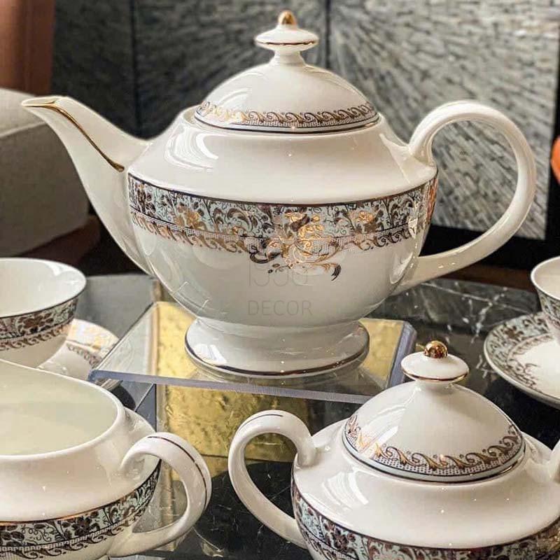 bo-am-chen-tra-va-ke-banh-su-xuong-imperial-xanh-ngoc (6) Bộ ấm chén trà và kệ bánh sứ xương Imperial xanh ngọc dây vàng