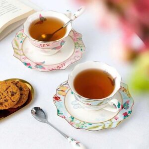 Bộ ấm trà sứ xương Floris 10 món