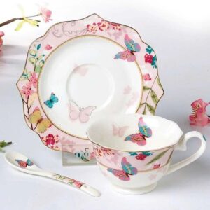 Bộ ấm trà sứ xương Floris 10 món