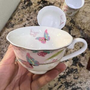Bộ ấm trà sứ xương Floris 10 món