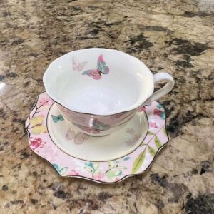 Bộ ấm trà sứ xương Floris 10 món