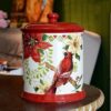 Hũ sứ Magrace hình chim chào mào đỏ 3L