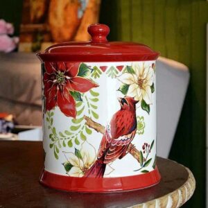 Hũ sứ Magrace hình chim chào mào đỏ 3L