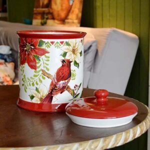 Hũ sứ Magrace hình chim chào mào đỏ 3L