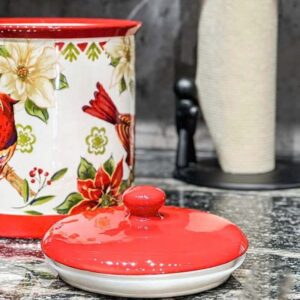 Hũ sứ Magrace hình chim chào mào đỏ 3L