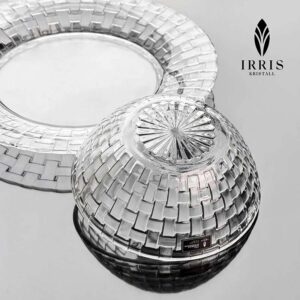 Set 12 bát đĩa thủy tinh pha lê màu IRRIS DE