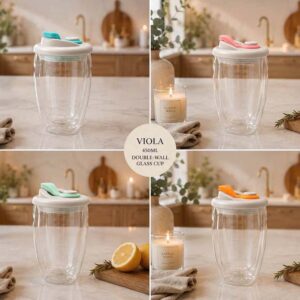 Set 4 cốc thủy tinh 2 lớp Viola Bodium