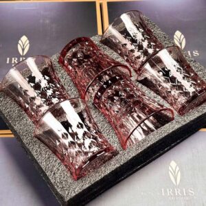 Set 6 cốc thủy tinh Irris DE họa tiết kim cương 260ml