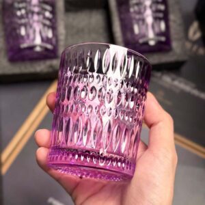 Set 6 cốc thủy tinh pha lê màu Irris Beaded Charm 320ml
