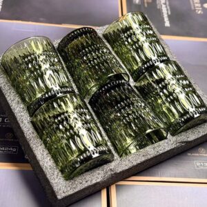 Set 6 cốc thủy tinh pha lê màu Irris Beaded Charm 320ml