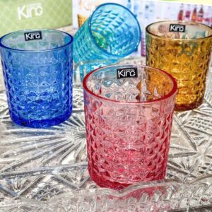 Set 6 cốc thủy tinh pha lê màu King Crystal Diamond 280ml