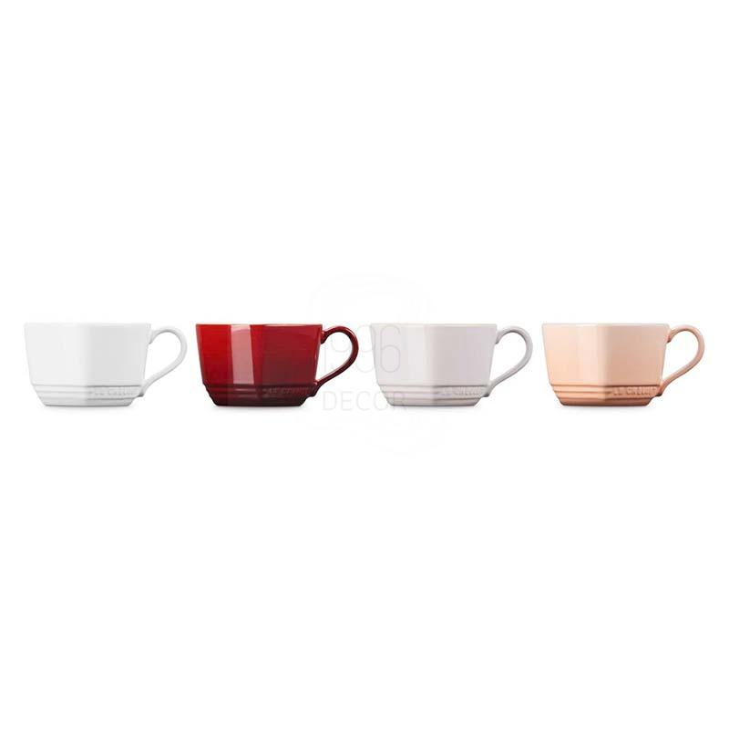 set-coc-va-dia-hinh-tim-le-creuset (5) Set 4 cốc và 4 đĩa hình tim Le Creuset